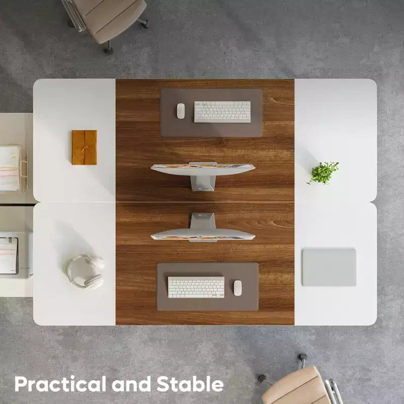 PINMOCO Bureau d'angle de 63 pouces pour la maison, bureau d'ordinateur moderne avec plateau en bois imperméable et cadre en métal pour salle d'étude