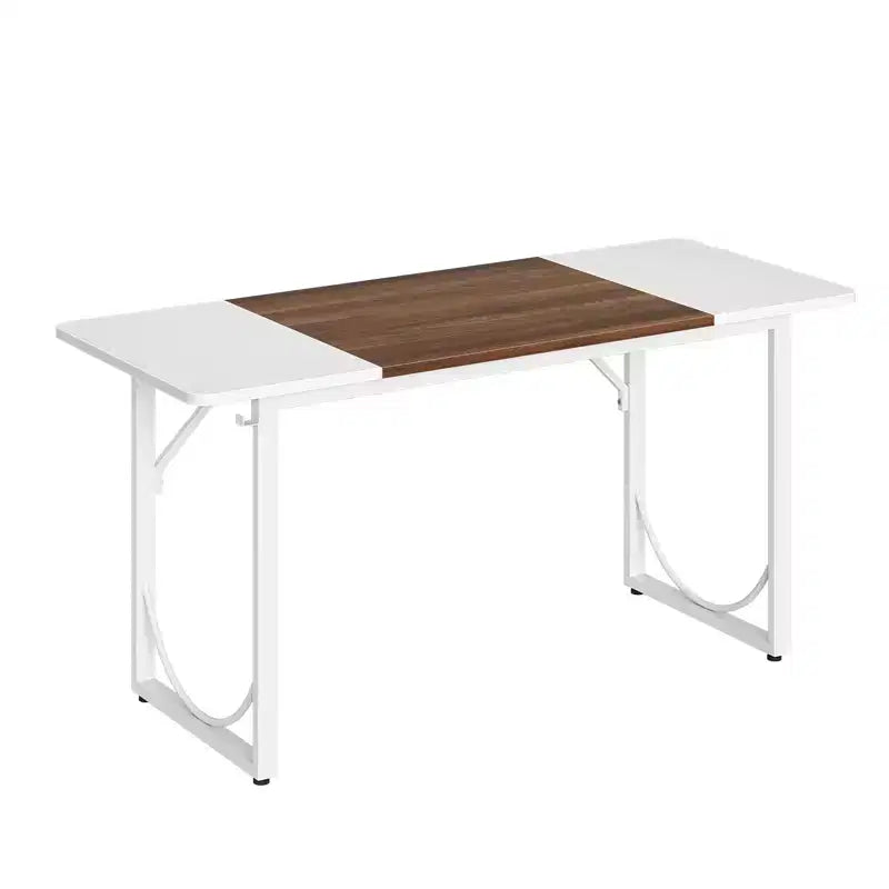 PINMOCO Bureau d'angle de 63 pouces pour la maison, bureau d'ordinateur moderne avec plateau en bois imperméable et cadre en métal pour salle d'étude