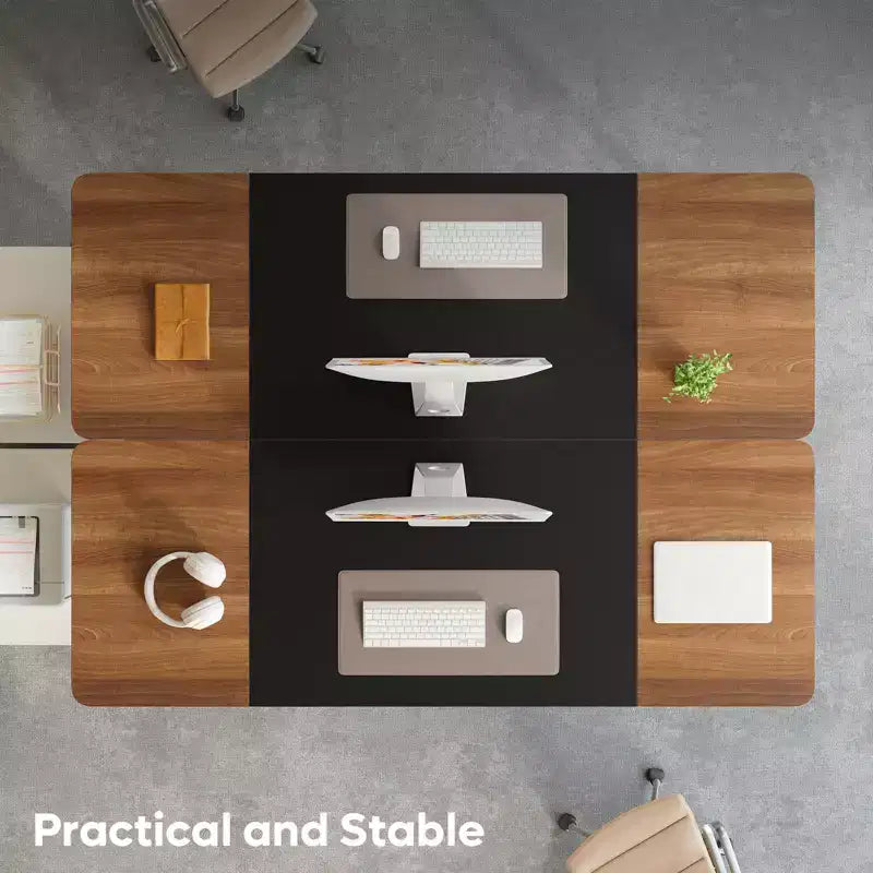 PINMOCO Bureau d'angle de 63 pouces pour la maison, bureau d'ordinateur moderne avec plateau en bois imperméable et cadre en métal pour salle d'étude