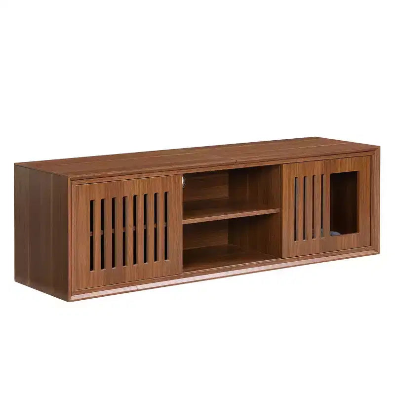 Meuble TV pour chat Meuble TV extensible Meuble TV cache litière, Meuble respectueux des chats, Moderne du milieu du siècle, Noyer-ModernLuxe