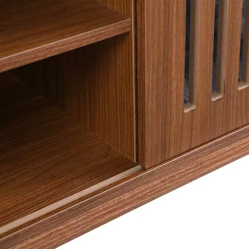 Meuble TV pour chat Meuble TV extensible Meuble TV cache litière, Meuble respectueux des chats, Moderne du milieu du siècle, Noyer-ModernLuxe