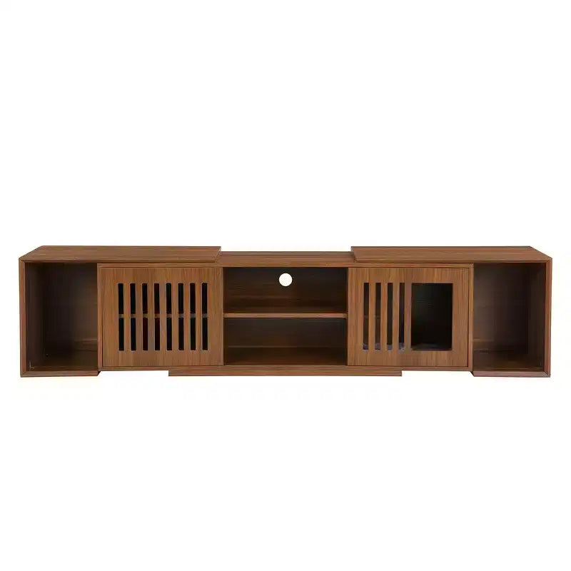 Meuble TV pour chat Meuble TV extensible Meuble TV cache litière, Meuble respectueux des chats, Moderne du milieu du siècle, Noyer-ModernLuxe