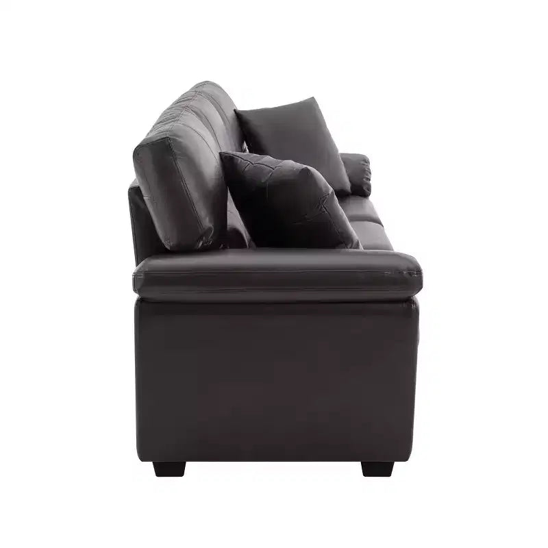 Canapé et fauteuil en similicuir, canapé grand confort pour salon-Morden Fort