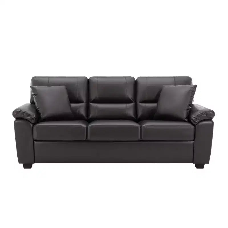 Canapé et fauteuil en similicuir, canapé grand confort pour salon-Morden Fort