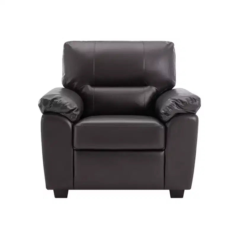 Canapé et fauteuil en similicuir, canapé grand confort pour salon-Morden Fort
