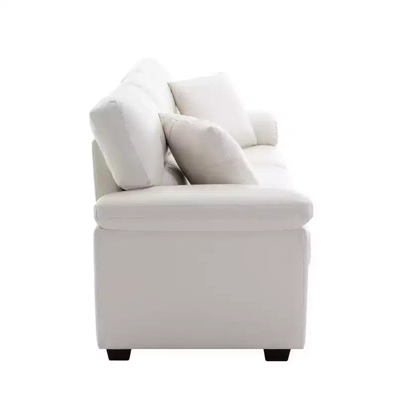 Canapé et fauteuil en similicuir, canapé grand confort pour salon-Morden Fort