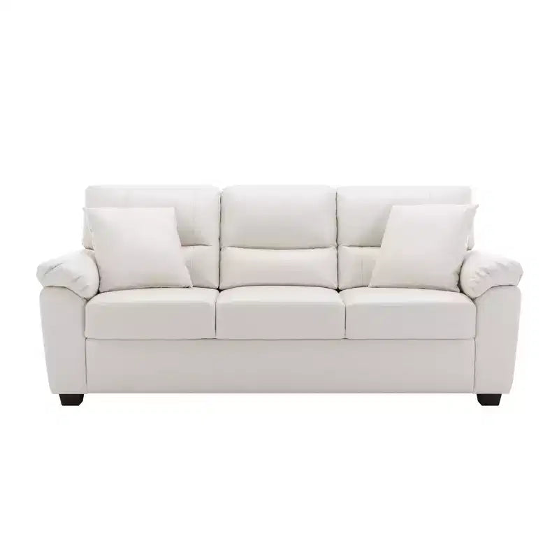 Canapé et fauteuil en similicuir, canapé grand confort pour salon-Morden Fort