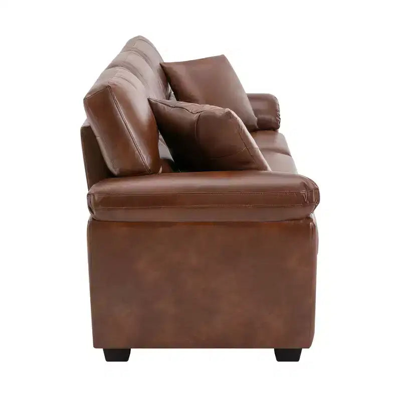 Canapé et fauteuil en similicuir, canapé grand confort pour salon-Morden Fort