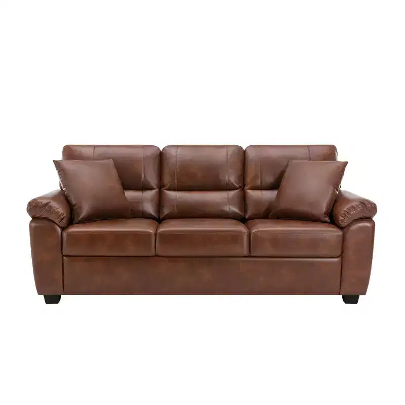 Canapé et fauteuil en similicuir, canapé grand confort pour salon-Morden Fort