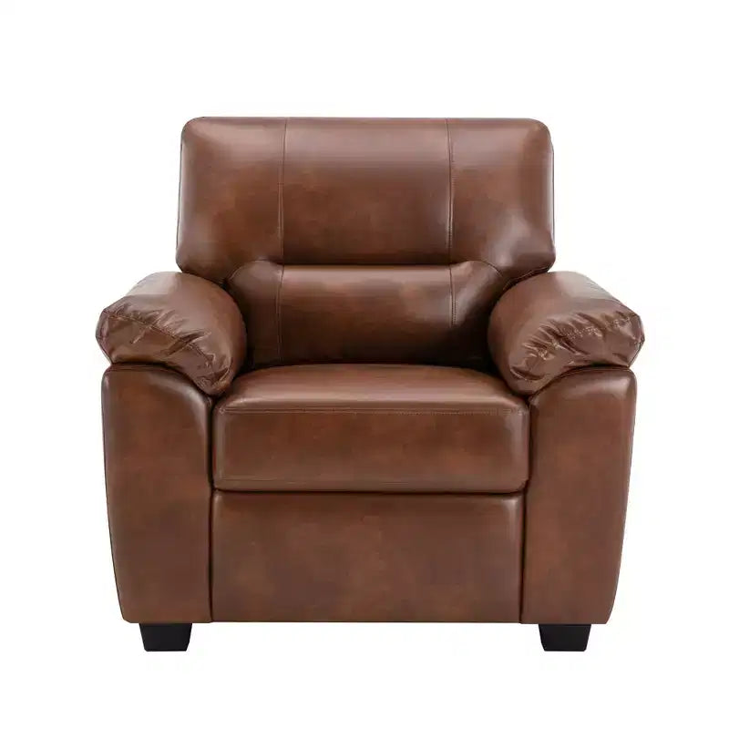 Canapé et fauteuil en similicuir, canapé grand confort pour salon-Morden Fort