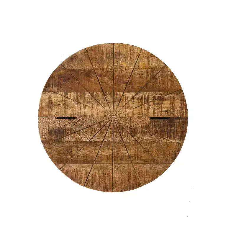 Table basse de rangement Christopher Knight Home Algonac moderne industrielle artisanale en bois de manguier et fer, naturel