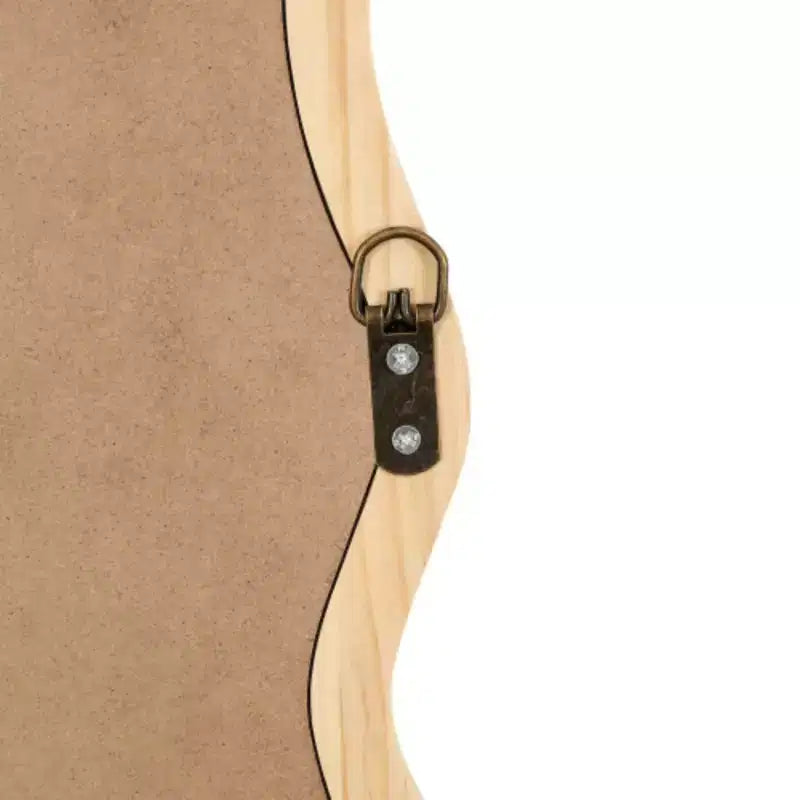 Miroir rectangulaire ondulé en bois massif 40 x 28 - Naturel - Pour salle de bain, chambre à coucher, salon, salle à manger, vestiaire, entrée