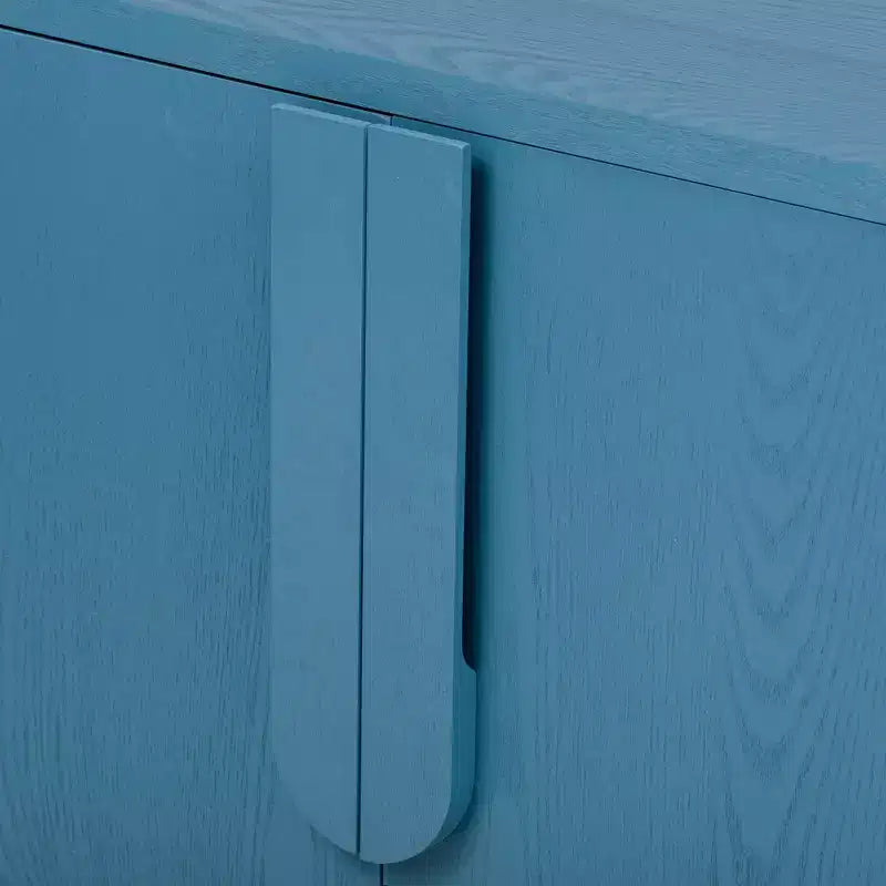 Bahut 4 portes avec rangement, buffet en bois avec poignées et étagères réglables