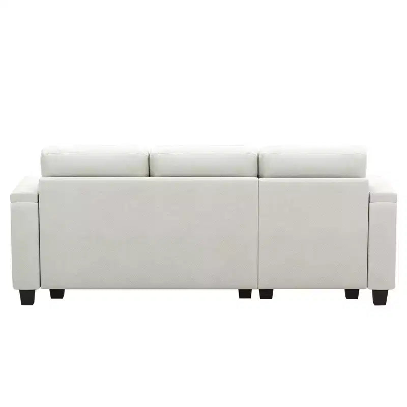 Canapé d'angle modulable 5 places en U Belffin Compact – avec rangement et porte-gobelet