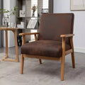 Okak 25.38 W Leisure Accent Chair with Comfy Upholstery Solid Wood Mid-Century Reading Armchair for Living Room Bedroom Waiting Room