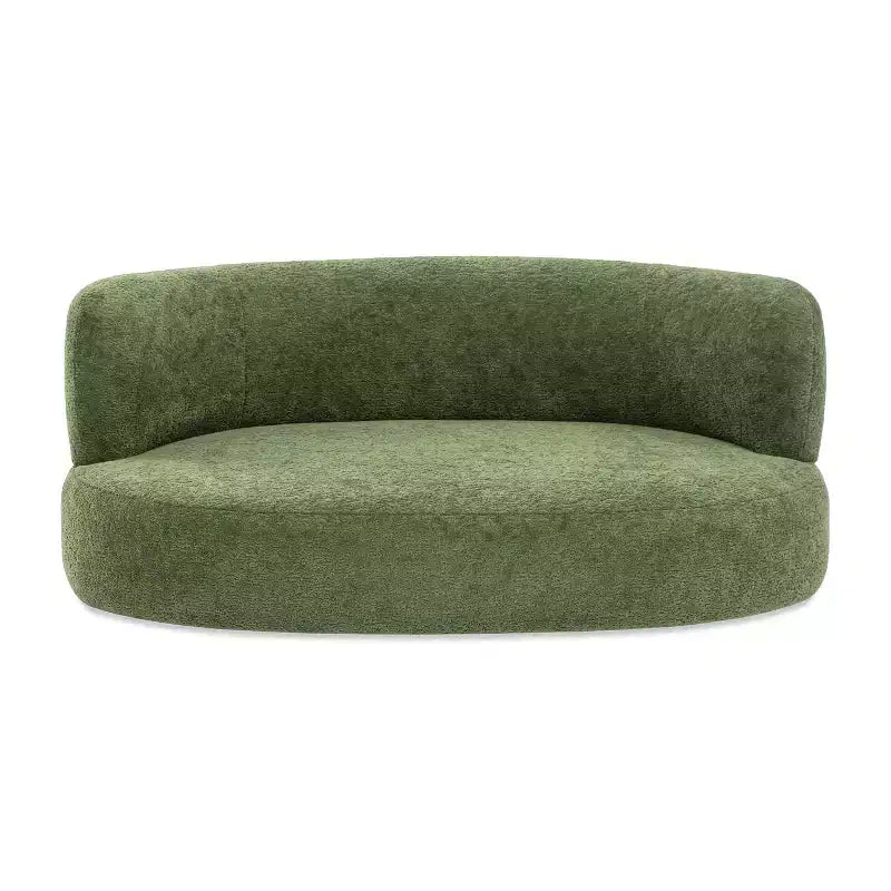 Jennifer Taylor Home Shep 36 - Canapé-lit incurvé pour chien, taille moyenne, Teddy en molleton vert mousse