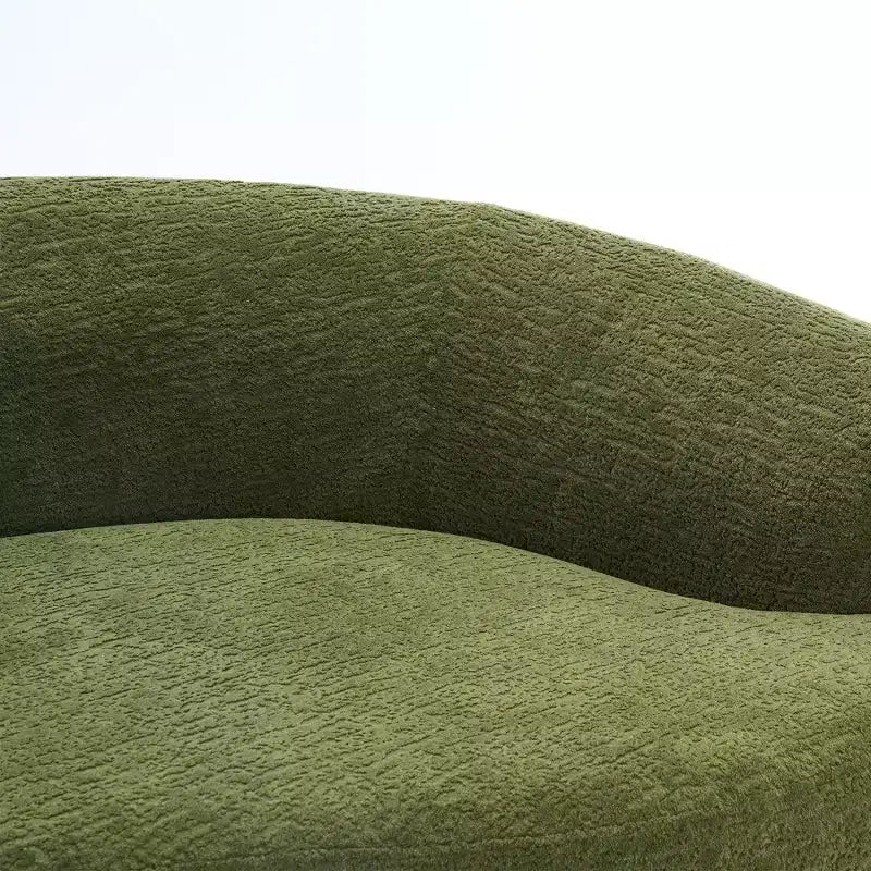 GDFStudio Benson Canapé d'angle moderne incurvé à 4 places en tissu chenille avec 4 oreillers