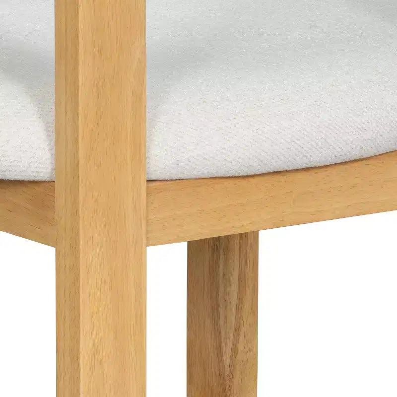 Tabouret de comptoir Christopher Knight Home Callista en bois d'hévéa rembourré avec dossier ouvert (lot de 2)