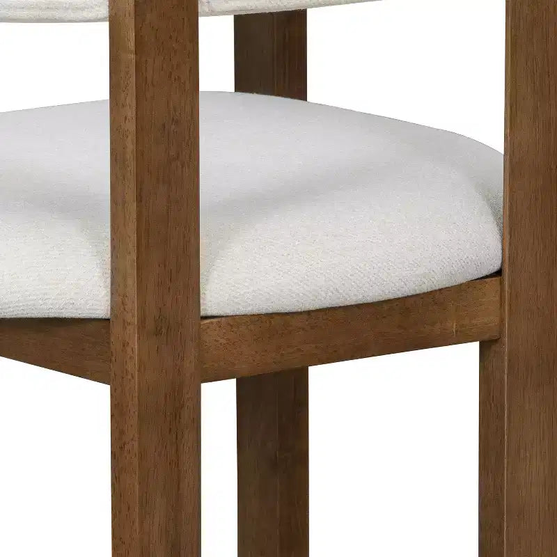 Tabouret de comptoir Christopher Knight Home Callista en bois d'hévéa rembourré avec dossier ouvert (lot de 2)