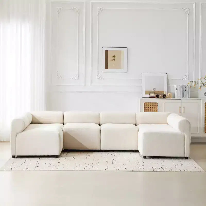 Christopher Knight Home Fermin Modern 6 Piece Modular Sectional Sofa with Round Back