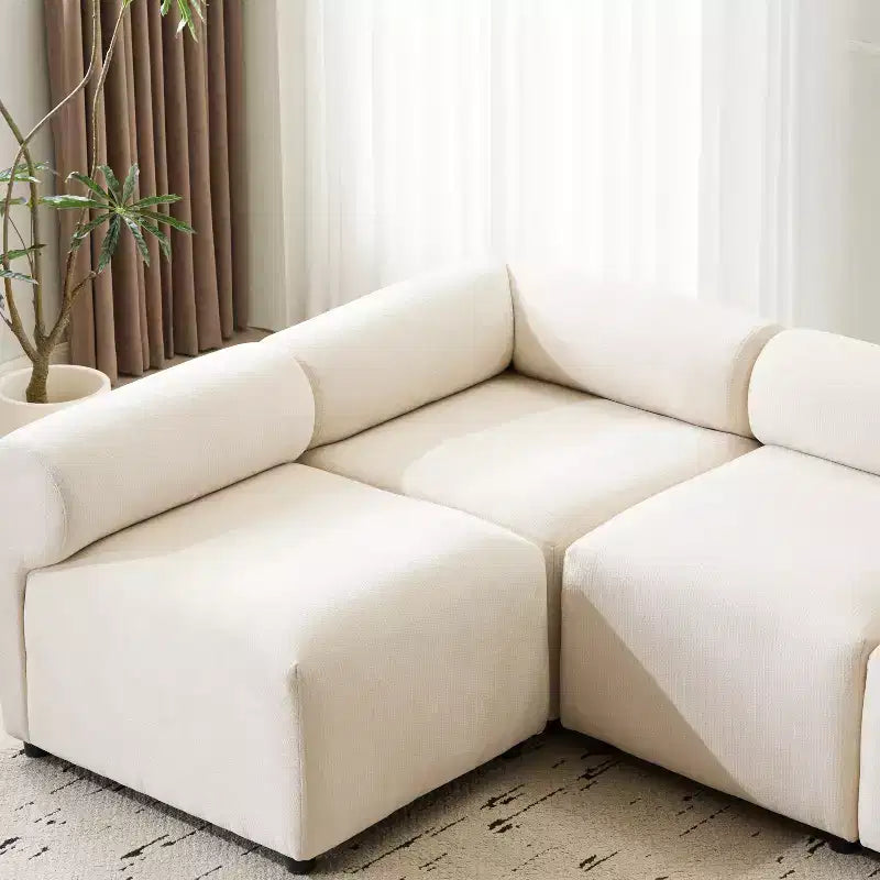 Christopher Knight Home Fermin Canapé modulaire sectionnel 6 pièces moderne avec dossier rond