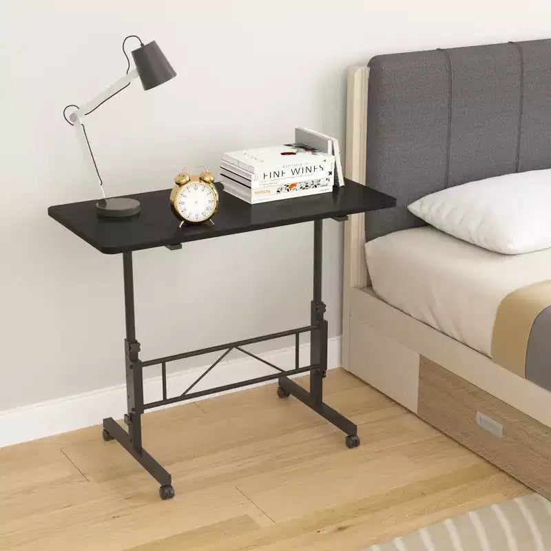 VECELO Petit bureau debout à hauteur réglable, postes de travail informatiques mobiles avec roulettes, table d'ordinateur portable roulante portable pour le bureau