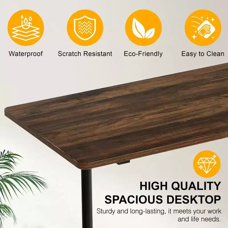 VECELO Petit bureau debout à hauteur réglable, postes de travail informatiques mobiles avec roulettes, table d'ordinateur portable roulante portable pour le bureau