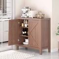30 Inch Farmhouse Storage Cabinet, X-Shaped Double Door Kitchen Storage with 2 Adjustable Shelves