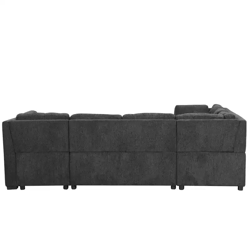 Whisen 108.6 Lit de Sectionnel en U avec Ports USB, Prises de Courant et Rangement