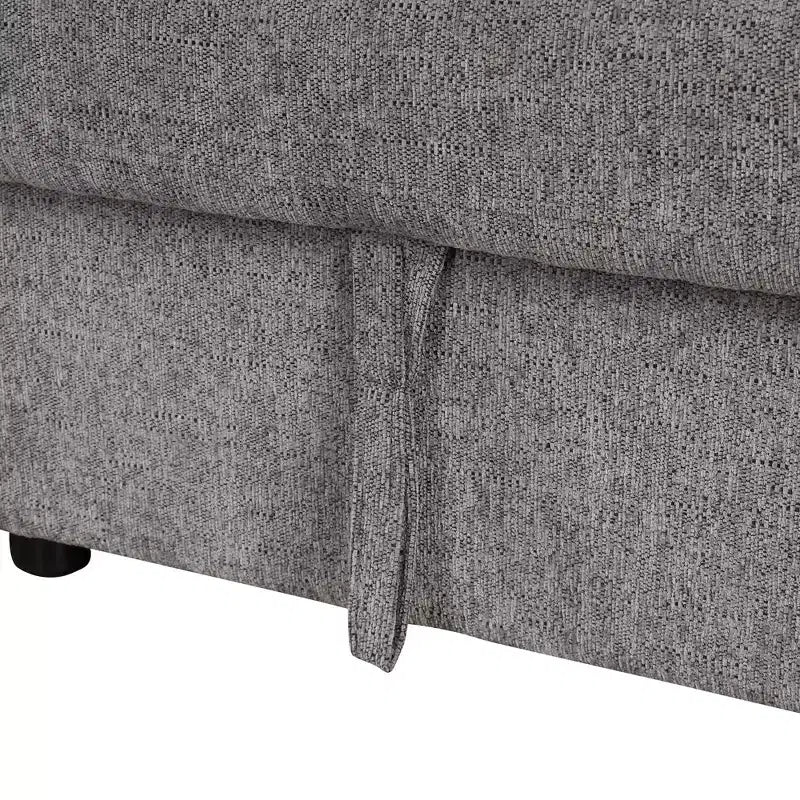 Whisen 108.6 Lit de Sectionnel en U avec Ports USB, Prises de Courant et Rangement
