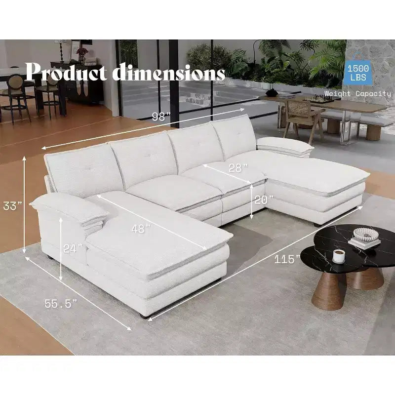 Canapé AMERLIFE avec coussins d'assise à double couche