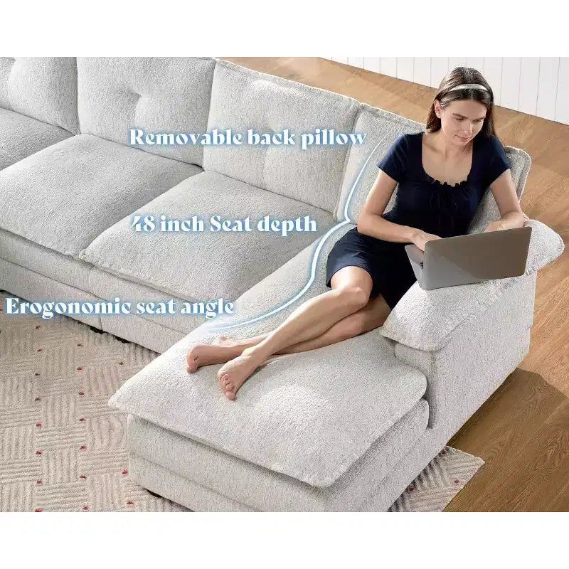 Canapé AMERLIFE avec coussins d'assise à double couche