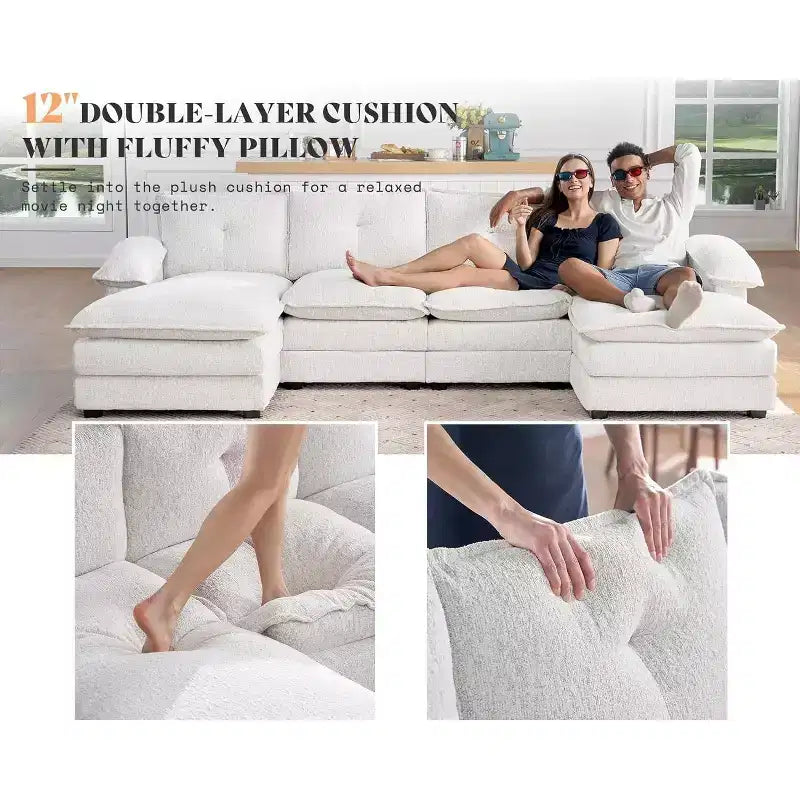 Canapé AMERLIFE avec coussins d'assise à double couche
