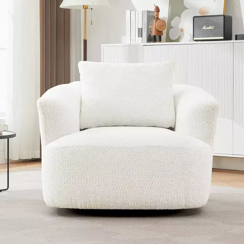 Fauteuil baquet pivotant rembourré Whisen 38.2 avec oreiller