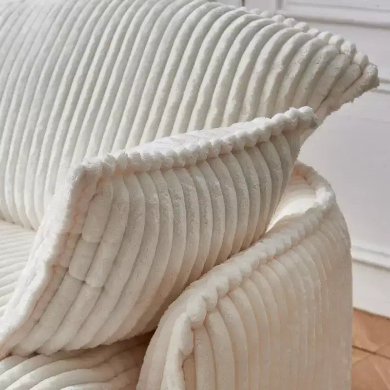Fauteuil de canapé convertible compressé avec ottoman, Fauteuil moderne en velours côtelé pour petits espaces, salon, dortoir ou appartement