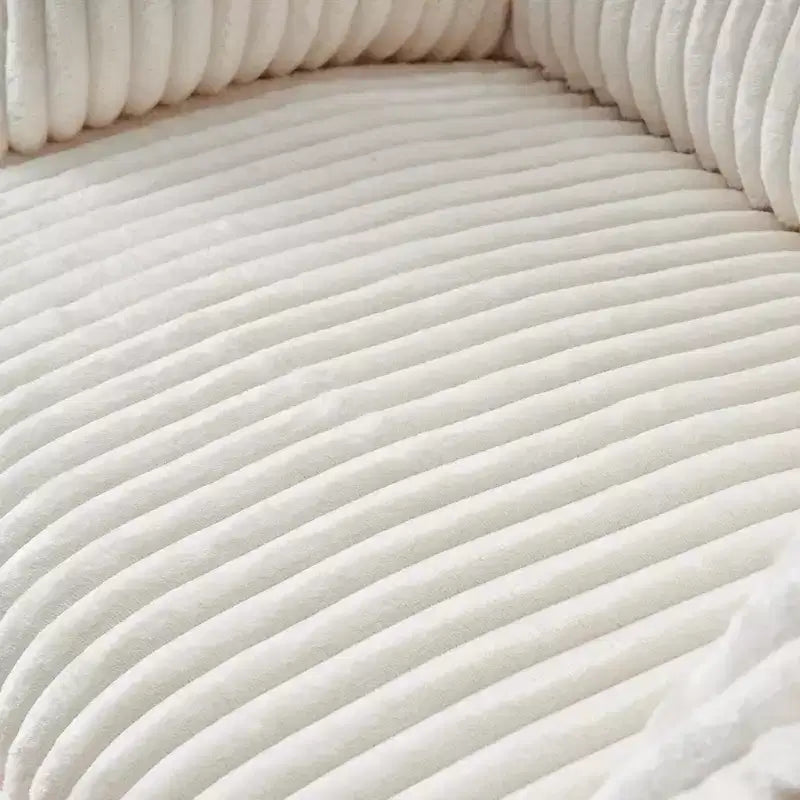 Fauteuil de canapé convertible compressé avec ottoman, Fauteuil moderne en velours côtelé pour petits espaces, salon, dortoir ou appartement