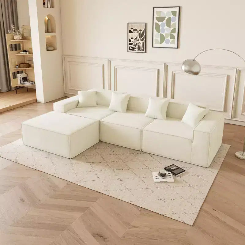 Modular L-Shaped Sectional Sofa with Reversible Chaise, Deep Seat Cushions, Comfortable Couch for Living Room