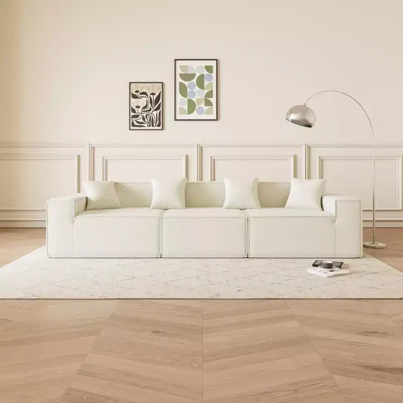 Canapé sectionnel modulaire en L avec méridienne réversible, coussins d'assise profonds, canapé confortable pour salon