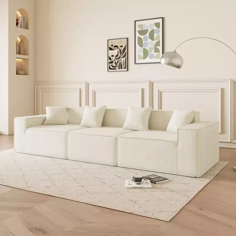 Canapé sectionnel modulaire en L avec méridienne réversible, coussins d'assise profonds, canapé confortable pour salon