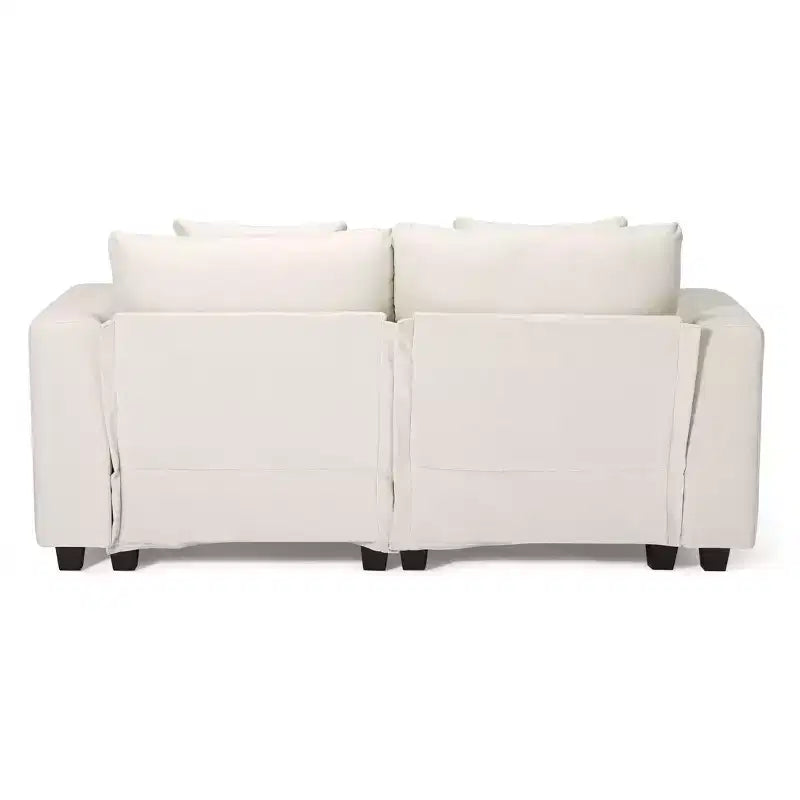 WestinTrends Augusta 128 Canapé modulable d'angle en U en chenille avec ports USB/Type-C et poches latérales