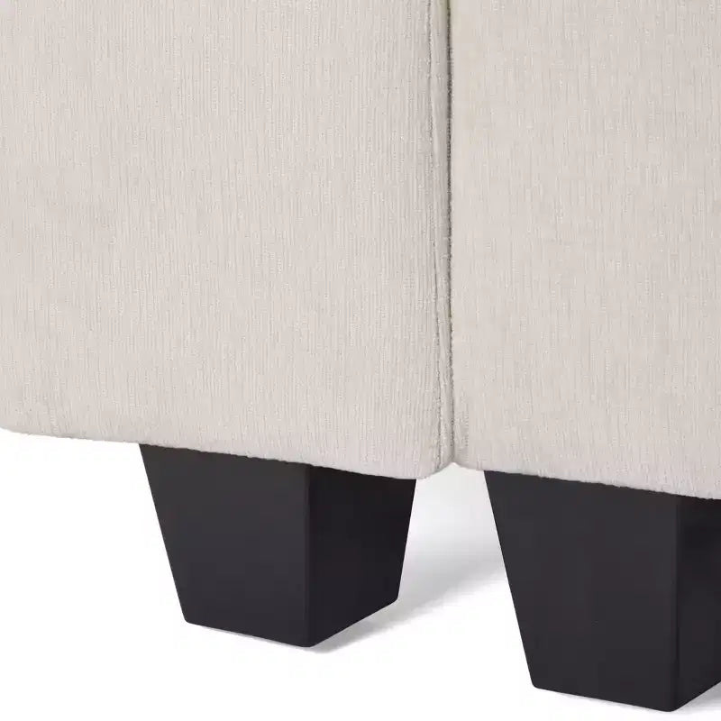 WestinTrends Augusta 128 Canapé modulable d'angle en U en chenille avec ports USB/Type-C et poches latérales