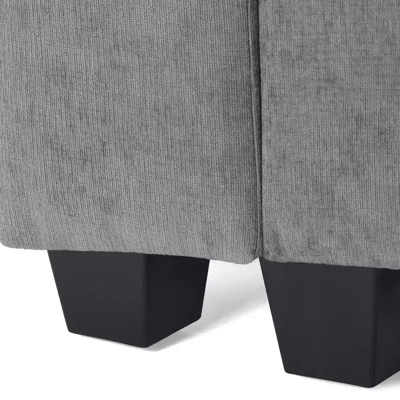 WestinTrends Augusta 128 Canapé modulable d'angle en U en chenille avec ports USB/Type-C et poches latérales