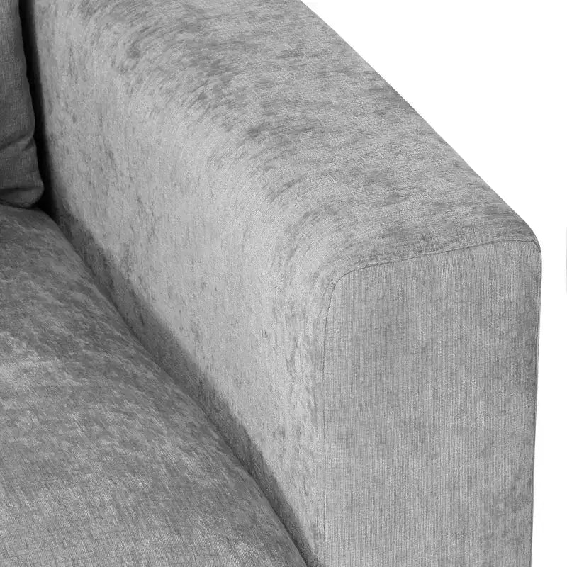 WestinTrends Augusta 128 Canapé modulable d'angle en U en chenille avec ports USB/Type-C et poches latérales