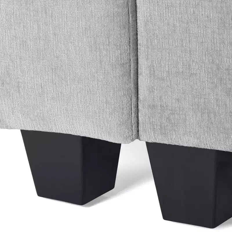 WestinTrends Augusta 128 Canapé modulable d'angle en U en chenille avec ports USB/Type-C et poches latérales