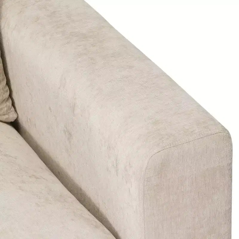 WestinTrends Augusta 128 Canapé modulable d'angle en U en chenille avec ports USB/Type-C et poches latérales