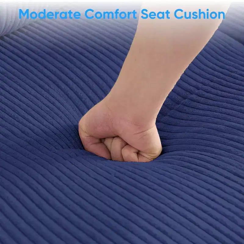 Mjkone Canapé modulable réversible en velours côtelé en forme de U, rembourré 4 places avec pouf mobile
