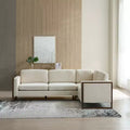 Christopher Knight Home Iansan 104'' 5-Seater Modern Rubberwood Upholstered L-Shaped Sectional Sofa