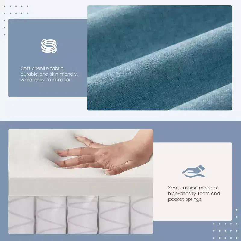 Canapé d'angle modulaire 4 places avec pouf de rangement, porte-gobelets, chargement USB et Type-C, coussins capitonnés, rangement dans les accoudoirs, revêtement doux