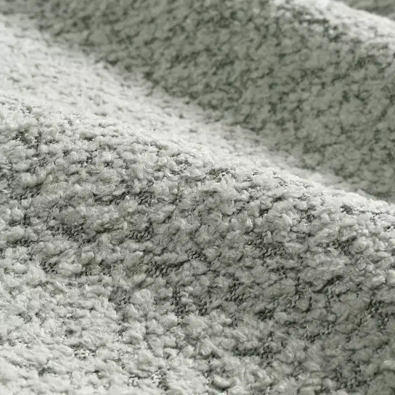 Canapé modulable en L de 110", avec assise extra-large, coussin à tirette, pouf et revêtement en tissu bouclé, 4 places