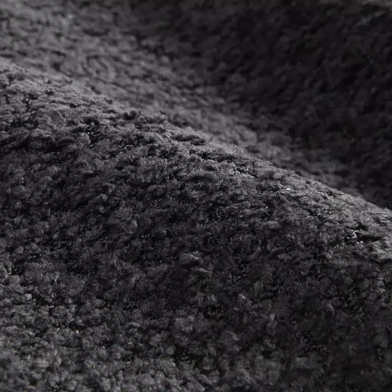 Canapé modulable en L de 110", avec assise extra-large, coussin à tirette, pouf et revêtement en tissu bouclé, 4 places